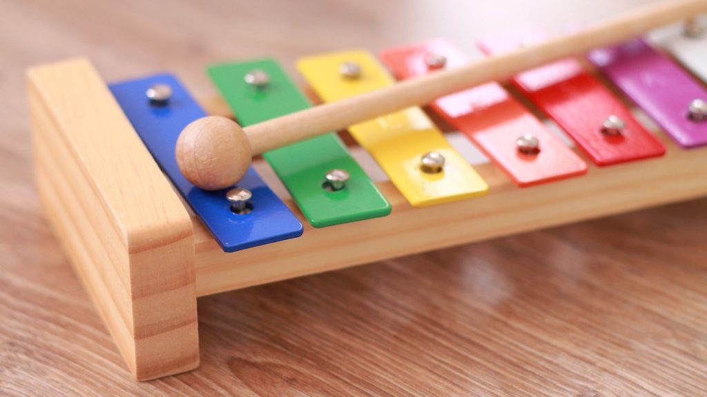 Picture of a xylophone evoking Music Games for Kids