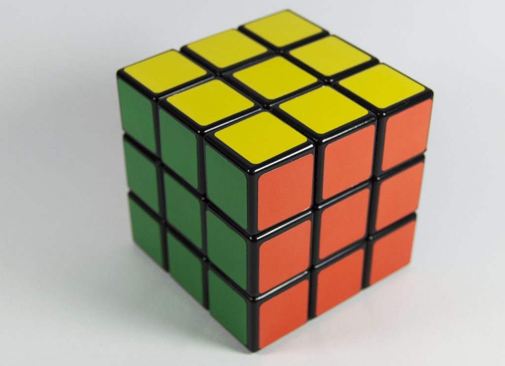 Image of Rubik's style cube indicative of Math Games for Kids
